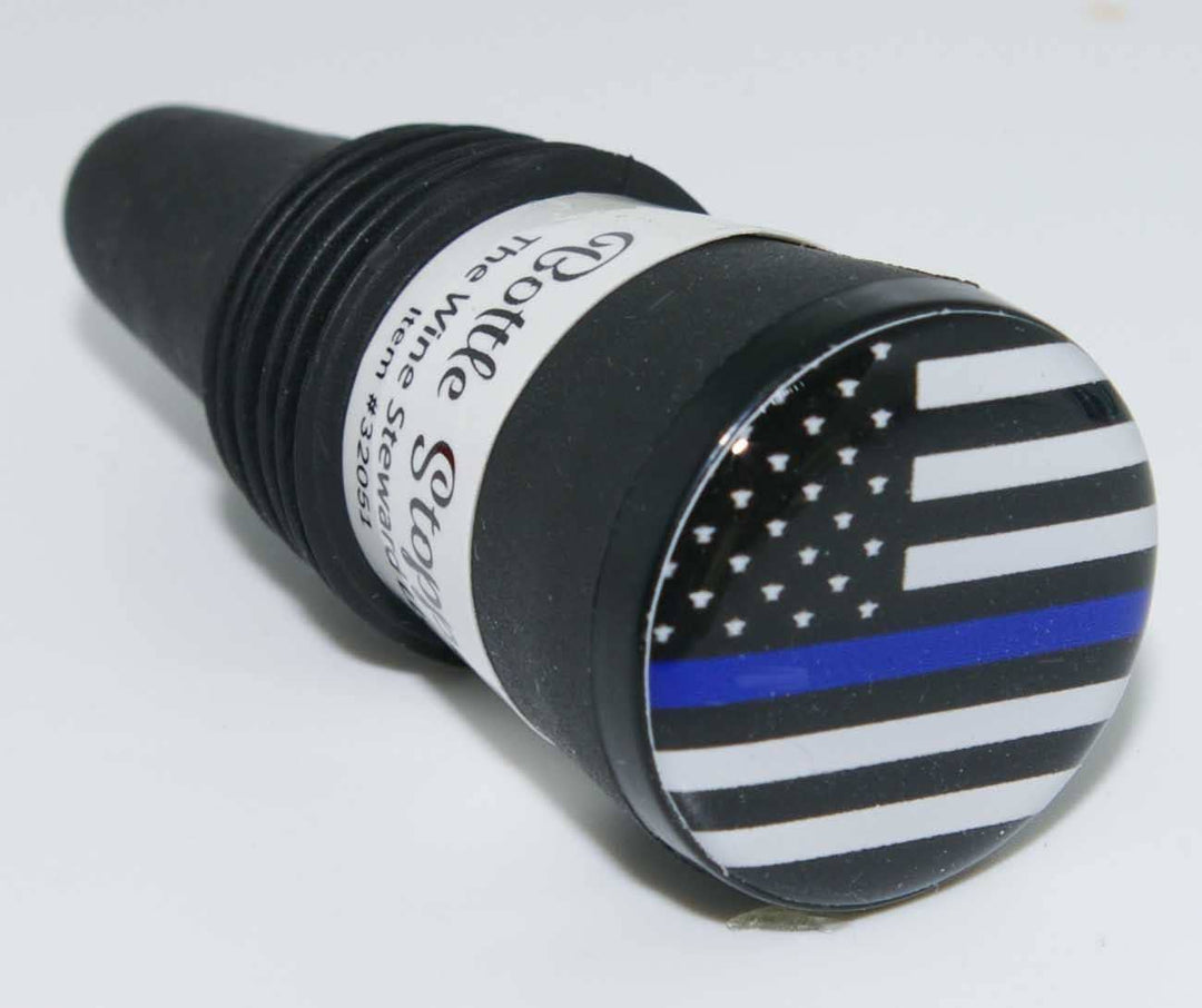 Police Flag Bottle Stopper