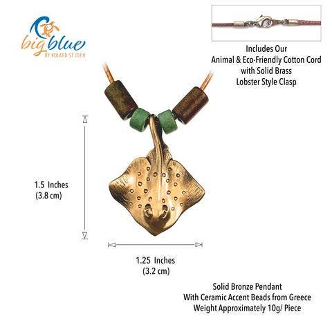 Stingray Necklace Bronze w/Beads