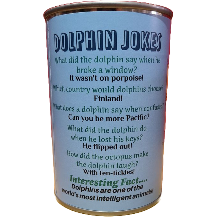 Flip the Canned Dolphin | Stuffed Animal Plush w/Jokes