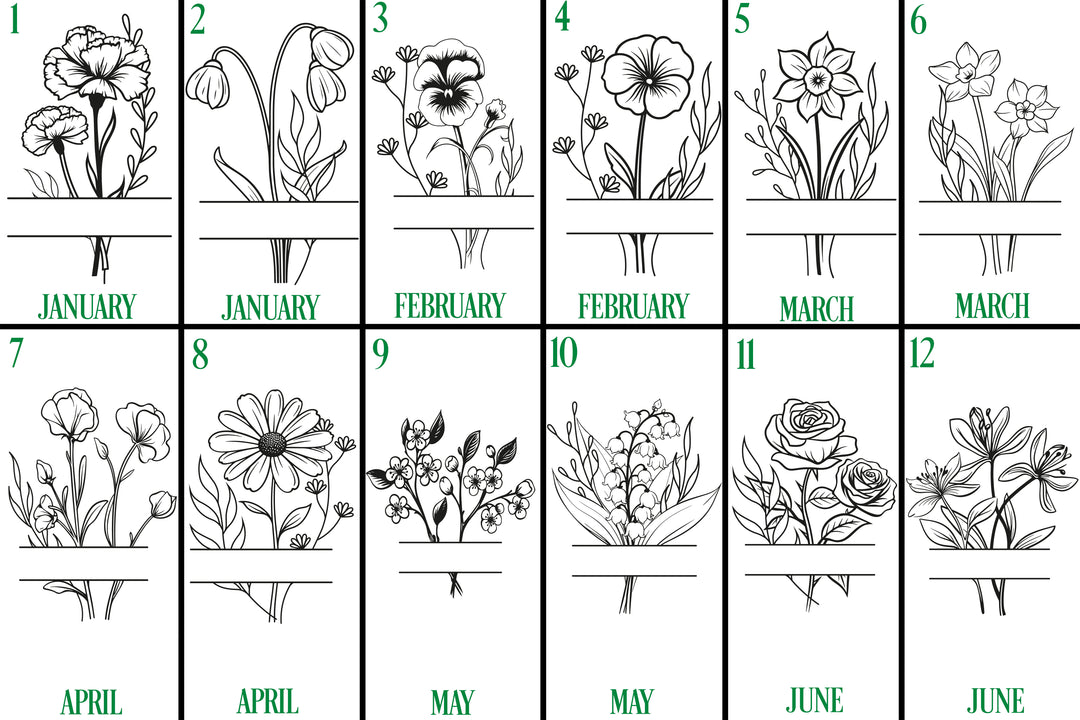 Birth Flower Personalized Graduation Journal