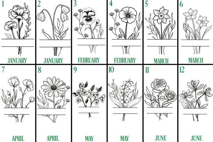 Birth Flower Personalized Graduation Journal