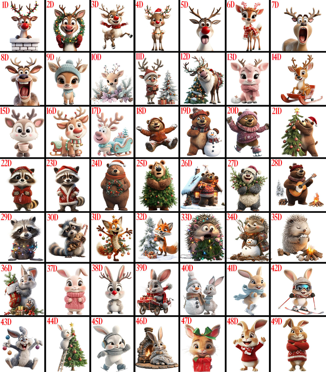 Holiday & Winter 3D Design Mugs