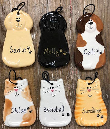 Ceramic Cat Ornaments
