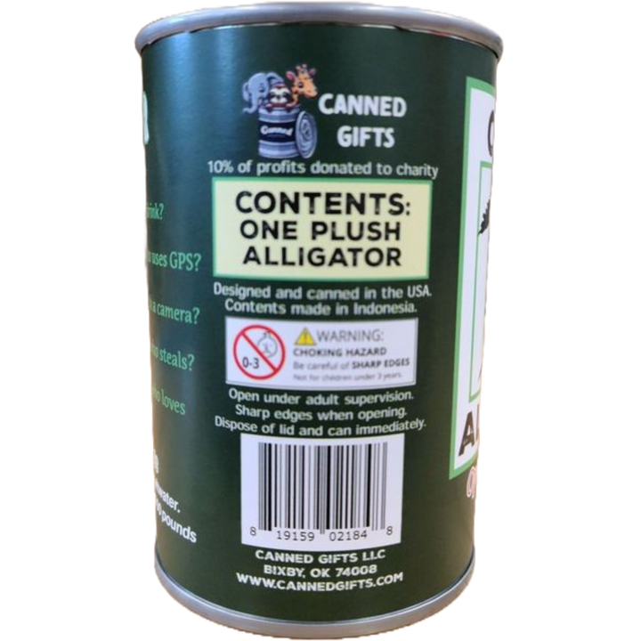 Rex the Canned Alligator | Stuffed Animal Plush w/Jokes