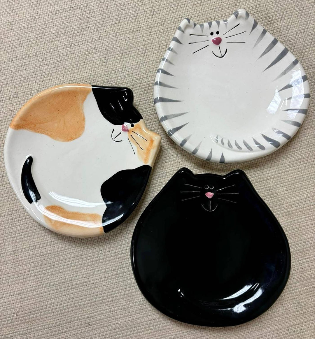 5" Ceramic Cat Dishes