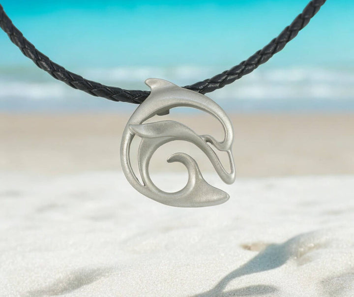 Dolphin Necklace – Bronze Coastal Pendant