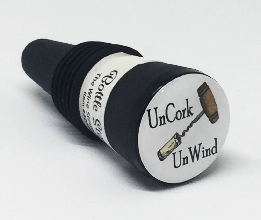 "Uncork Unwind" Bottle Stopper
