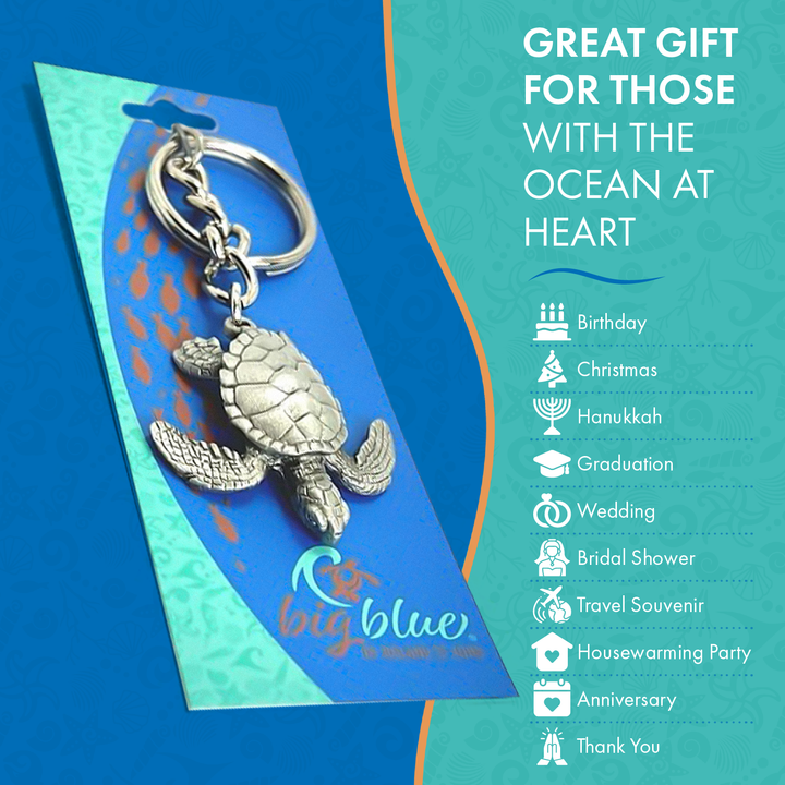 Stingray Keychain, With Diver Flag, Gifts for Scuba Divers