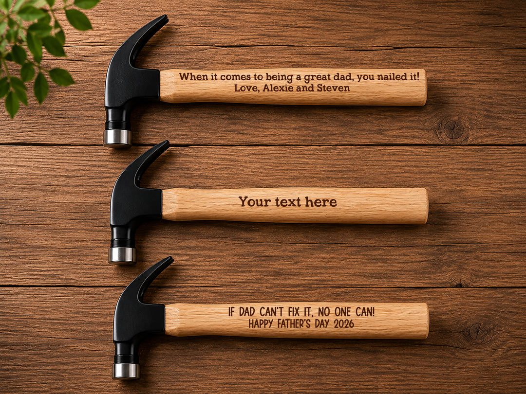 Personalized Engraved Hammer Set for Dad