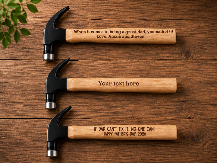 Personalized Engraved Hammer Set for Dad
