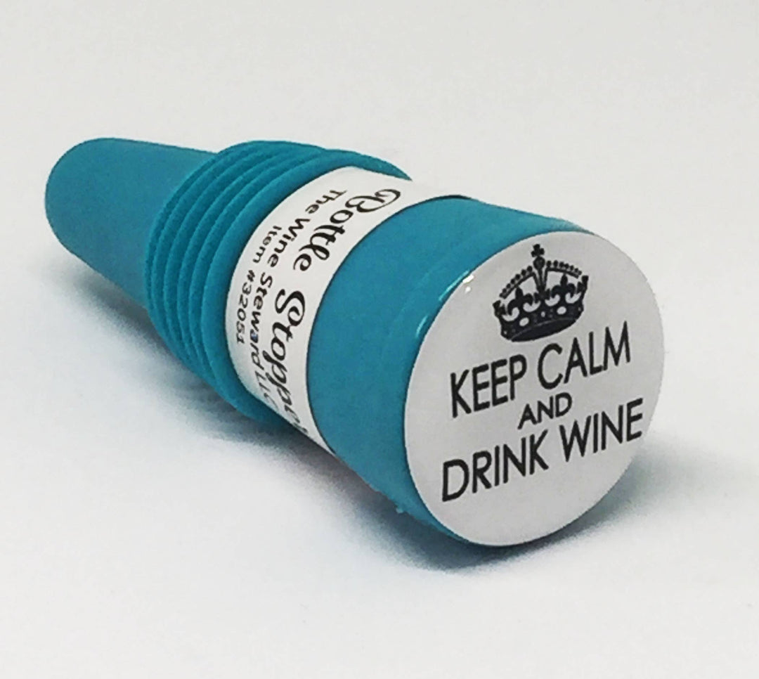 "Keep Calm and Drink Wine" Wine Bottle Stopper