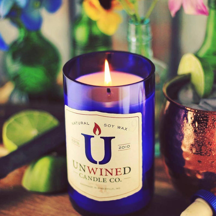 Lavender Vanilla Signature Series - 12oz Wine Bottle Candle