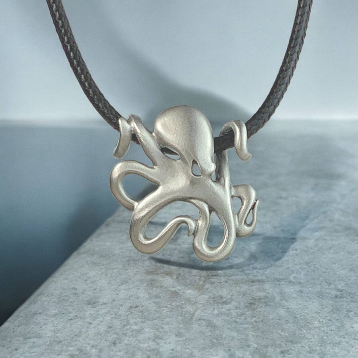 Octopus Necklace with Pewter Pendant, Sea life Gifts