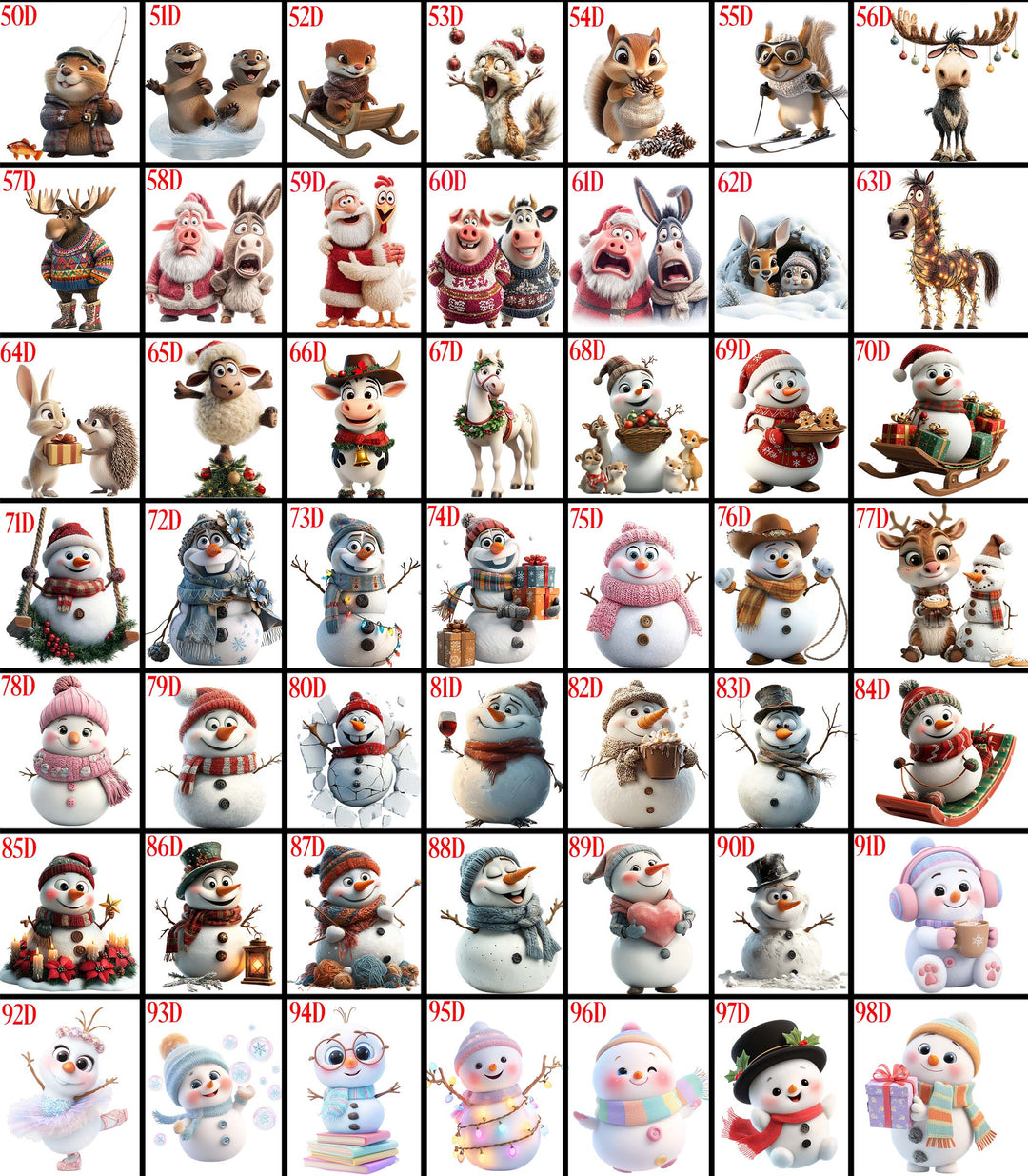 Holiday & Winter 3D Design Mugs