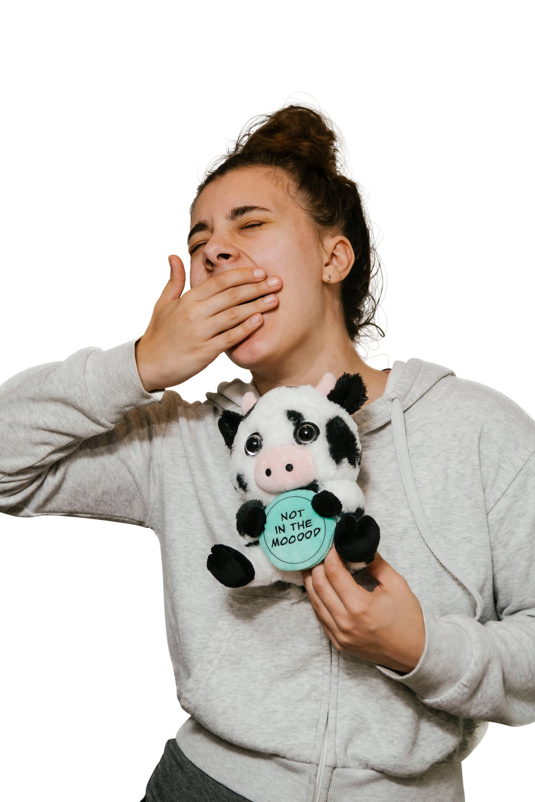 "Not in the Mooooood" Plush Cow