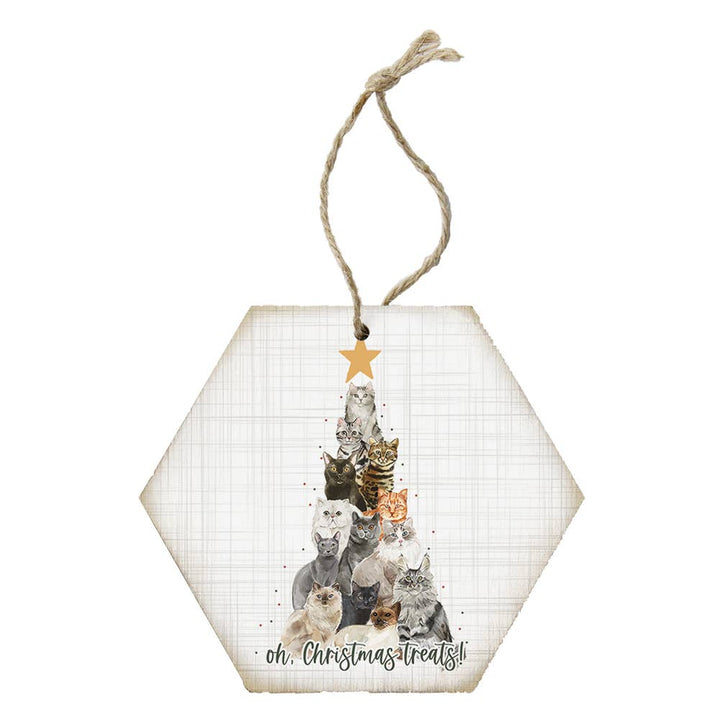 Christmas Treats Cats - Honeycomb Ornaments