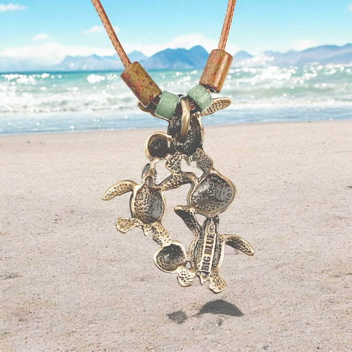 Hatchlings Turtles Bronze w/Beads