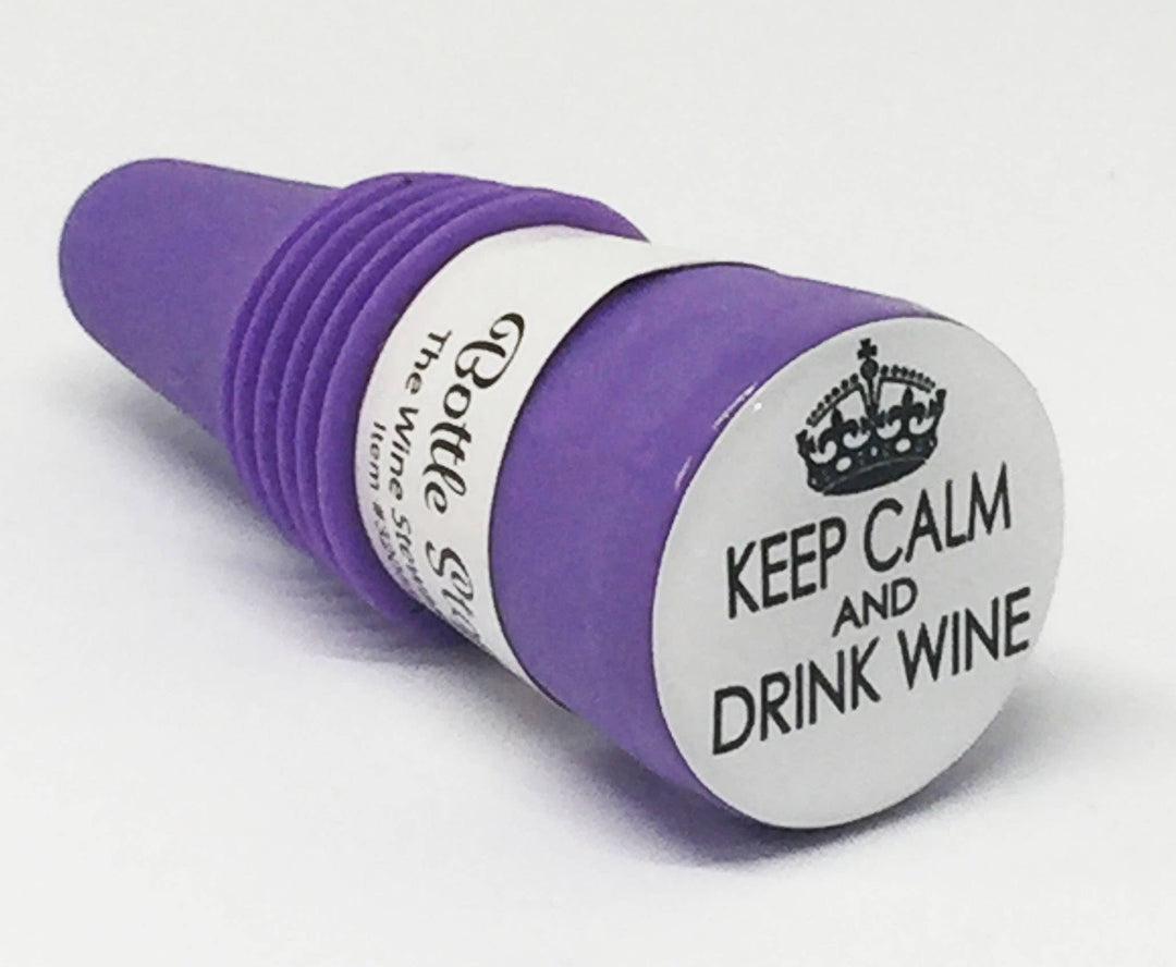 "Keep Calm and Drink Wine" Wine Bottle Stopper