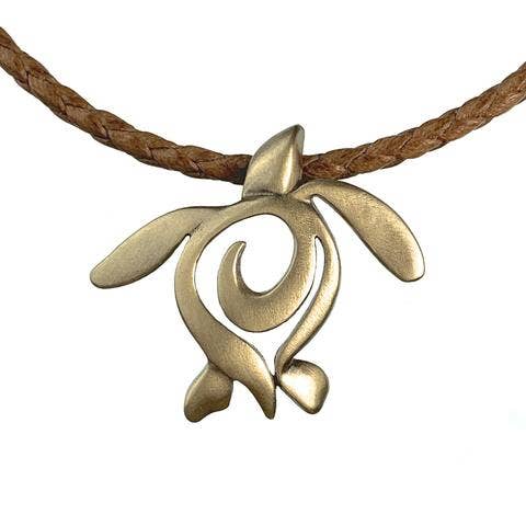 Sea Turtle Necklace – Coastal Bronze Pendant