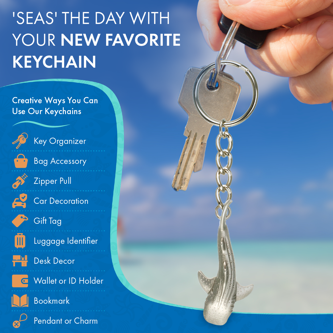 Stingray Keychain, With Diver Flag, Gifts for Scuba Divers