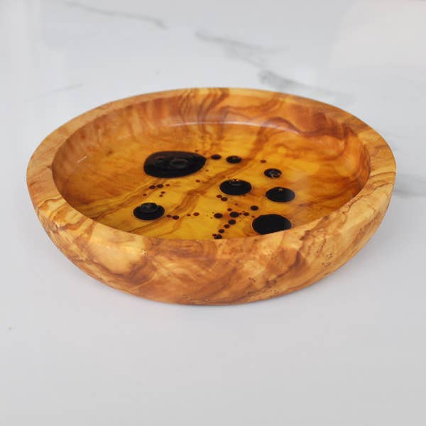 Olive Wood Dipping Bowl - Round - Large - 4.75”