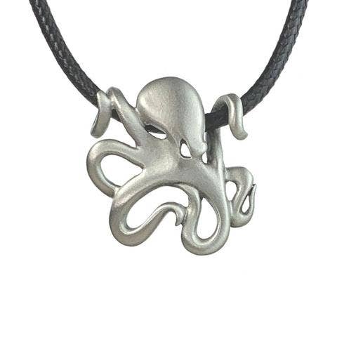 Octopus Necklace with Pewter Pendant, Sea life Gifts