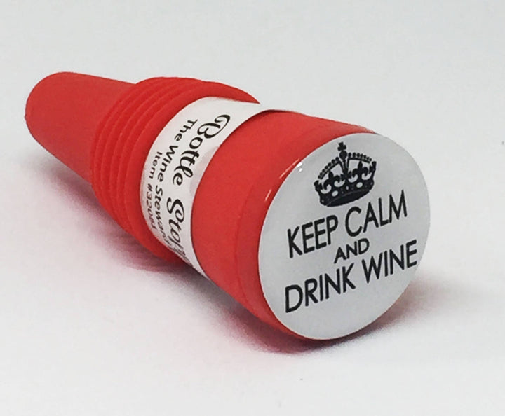 "Keep Calm and Drink Wine" Wine Bottle Stopper