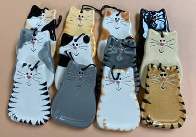 Ceramic Cat Ornaments