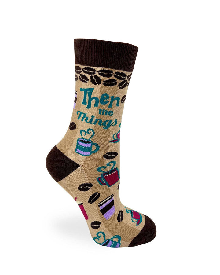 First the Coffee Then the Things Women's Crew Socks