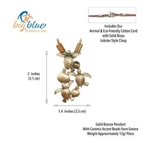 Hatchlings Turtles Bronze w/Beads