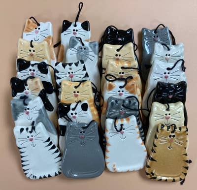 Ceramic Cat Ornaments