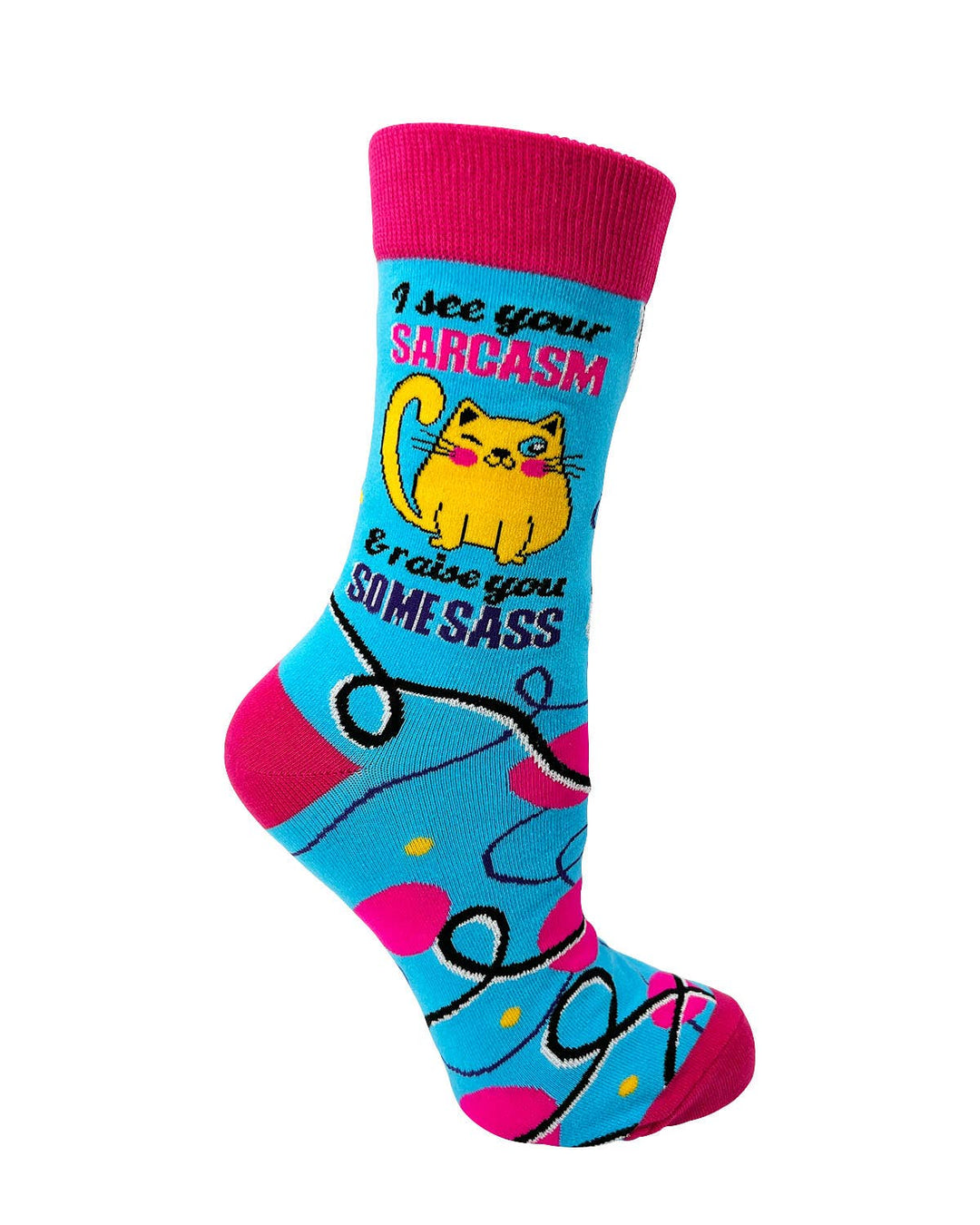 I See Your Sarcasm & Raise You Some Sass Ladies' Crew Socks
