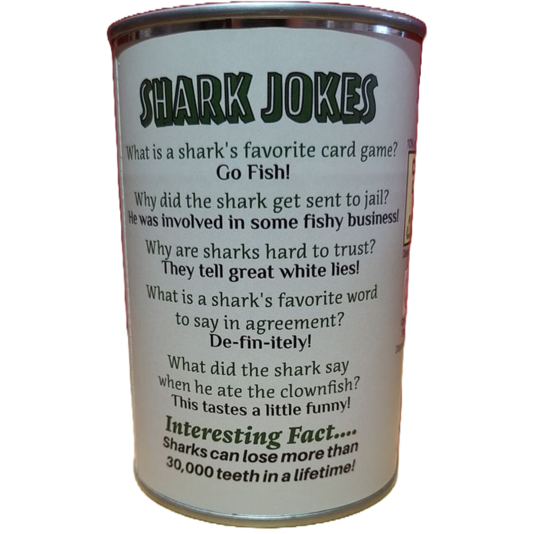 Canned Shark | Stuffed Animal Plush w/Jokes