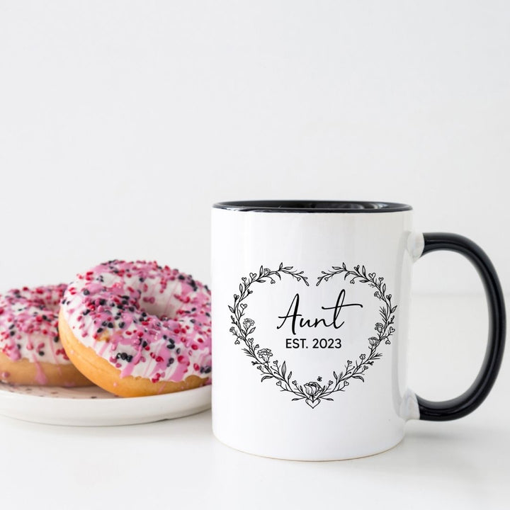 Aunt Heart Pregnancy Reveal Mug