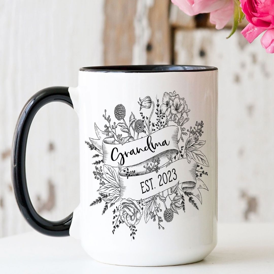 Grandma Banner Baby Announcement Mug