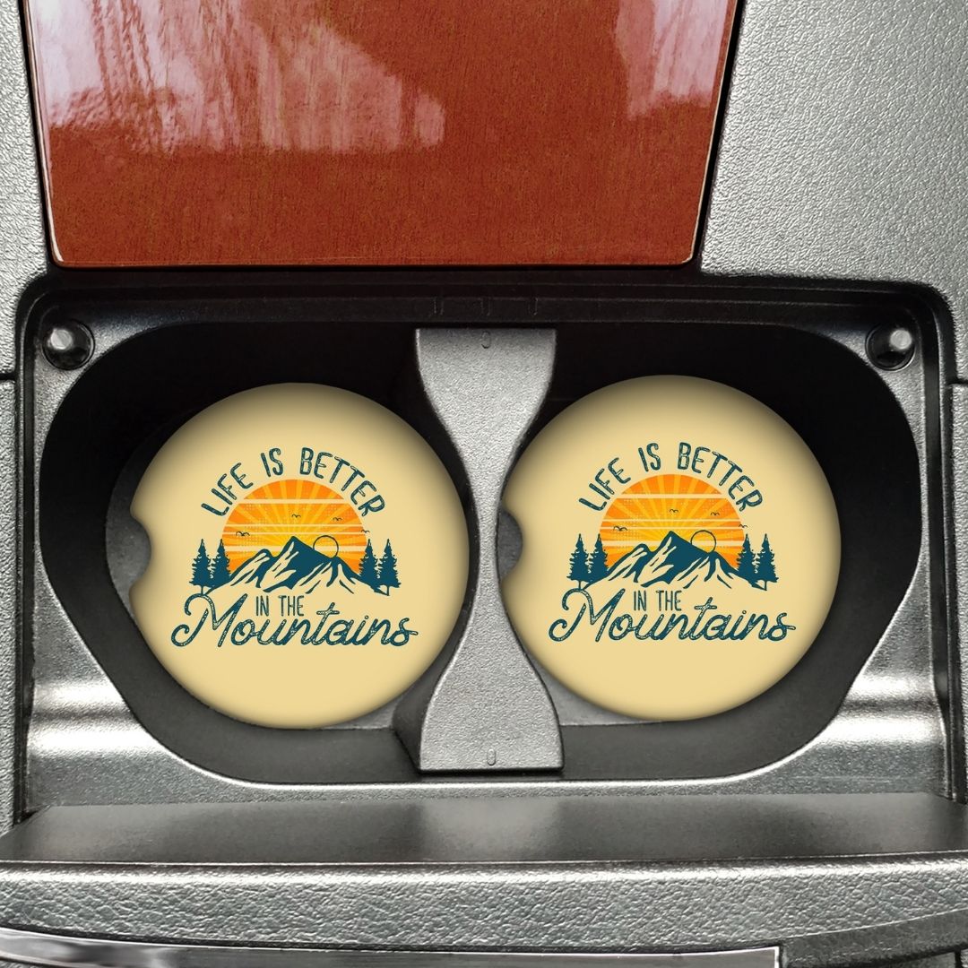 Better In The Mountains Car Coaster