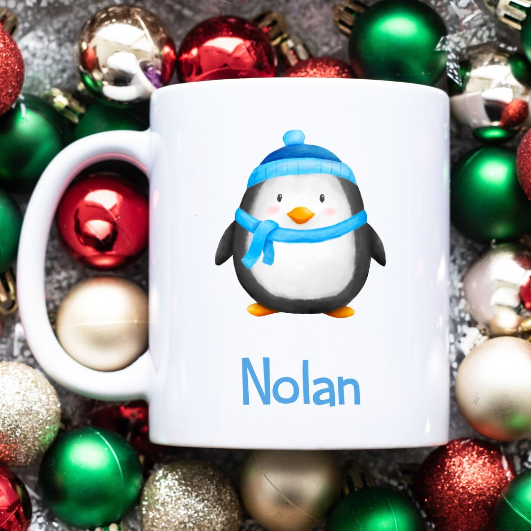 Blue Penguin Personalized Mug