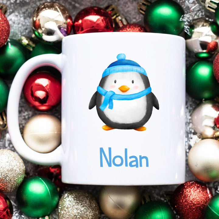 Blue Penguin Personalized Mug