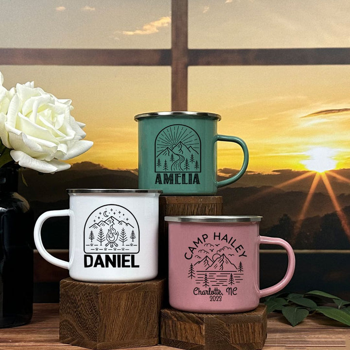 Pink Forest Bachelorette Party Personalized Camp Mug