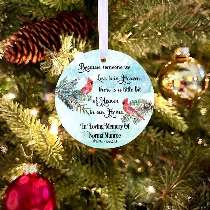 Cardinal Memorial Version Two Personalized Ornament
