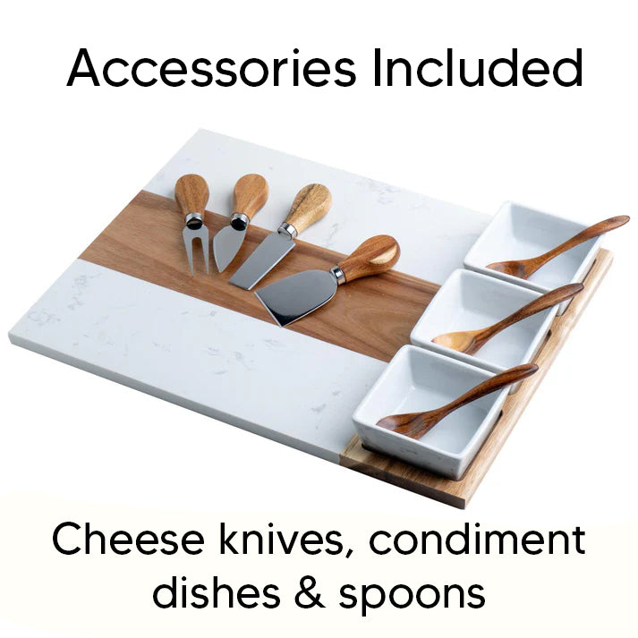 Marble & Wood Charcuterie Board