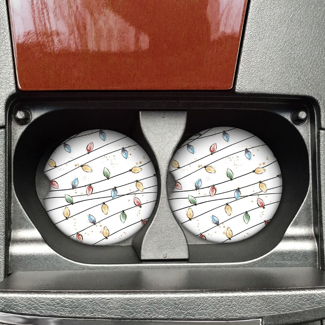Christmas Lights Car Coaster