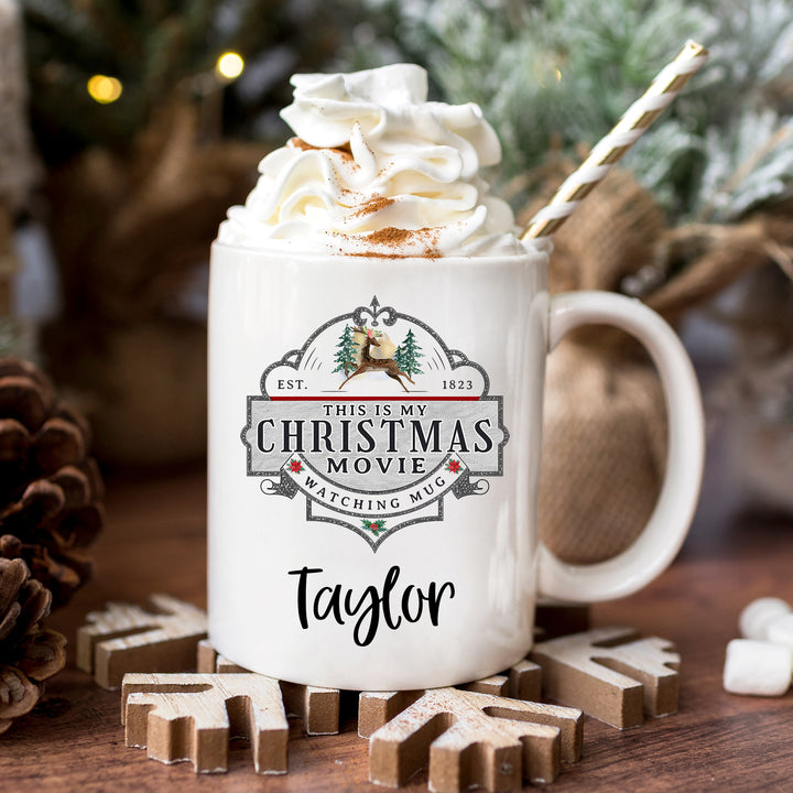 Christmas Movie Watching Personalized Mug