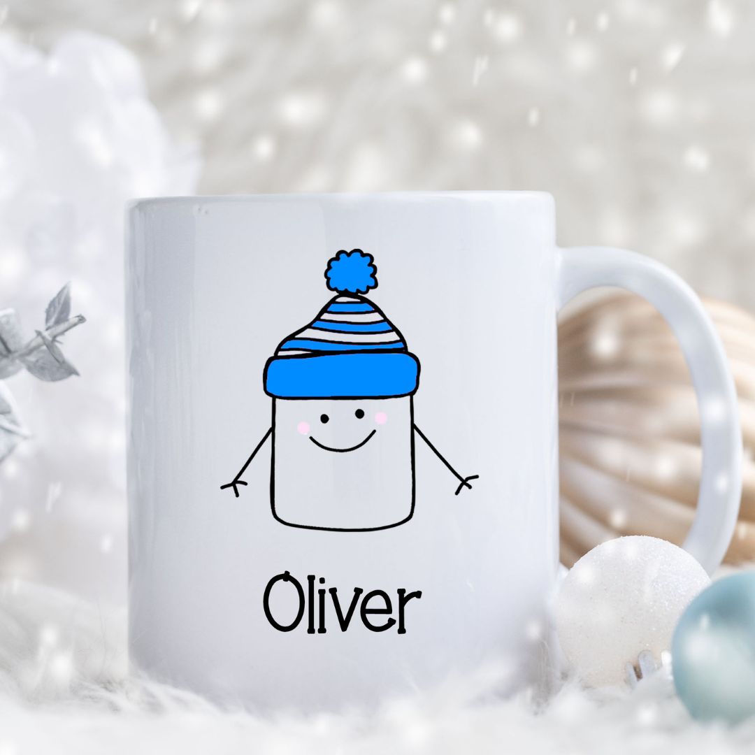 Blue Marshmallow Personalized Mug