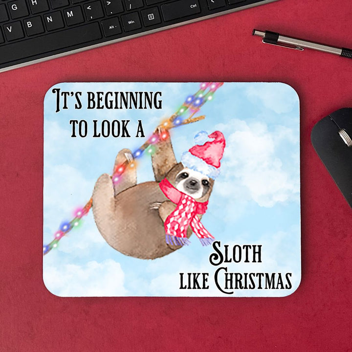 Christmas Sloth Mousepad
