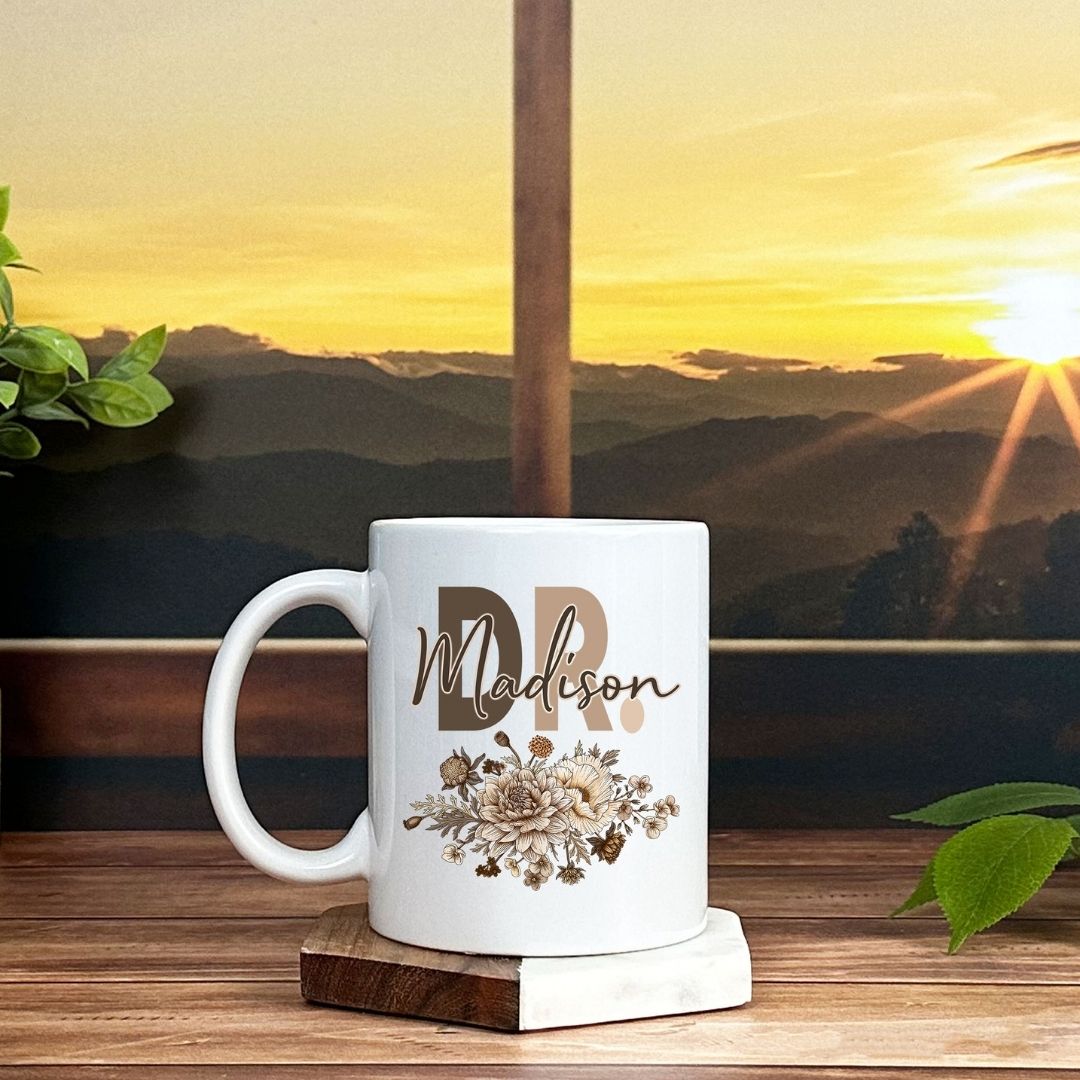 Doctor Flowery Personalized Mug