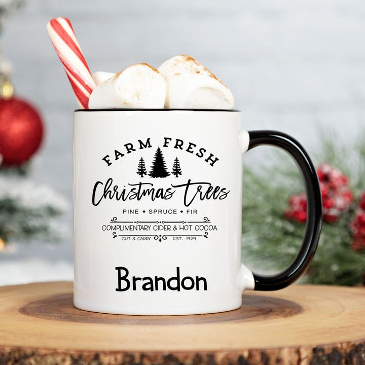 Farm Fresh Christmas Trees Personalized Mug
