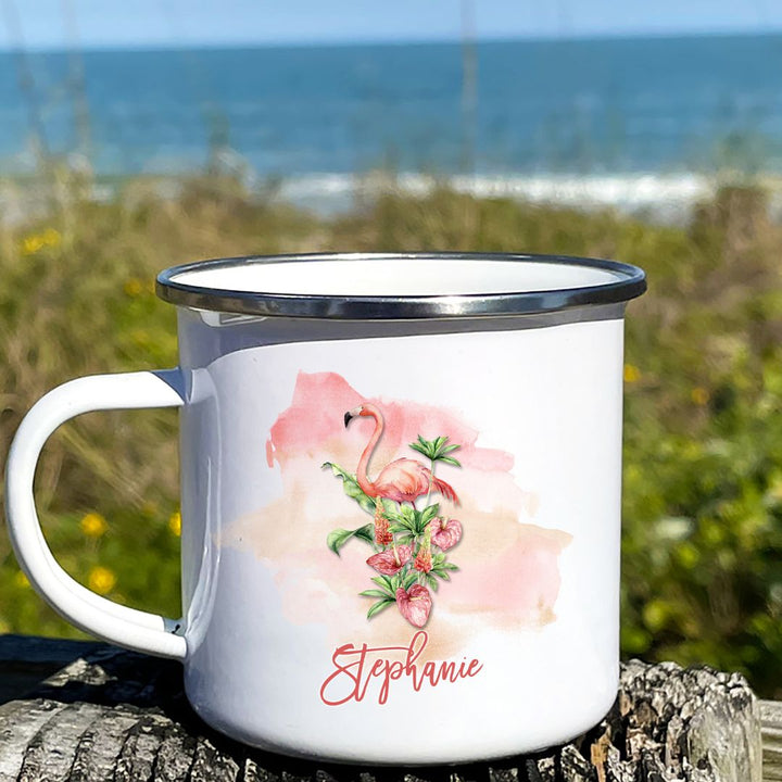 Flamingo Personalized Camp Mug