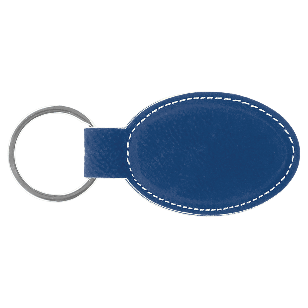 Leatherette Keychains - Oval