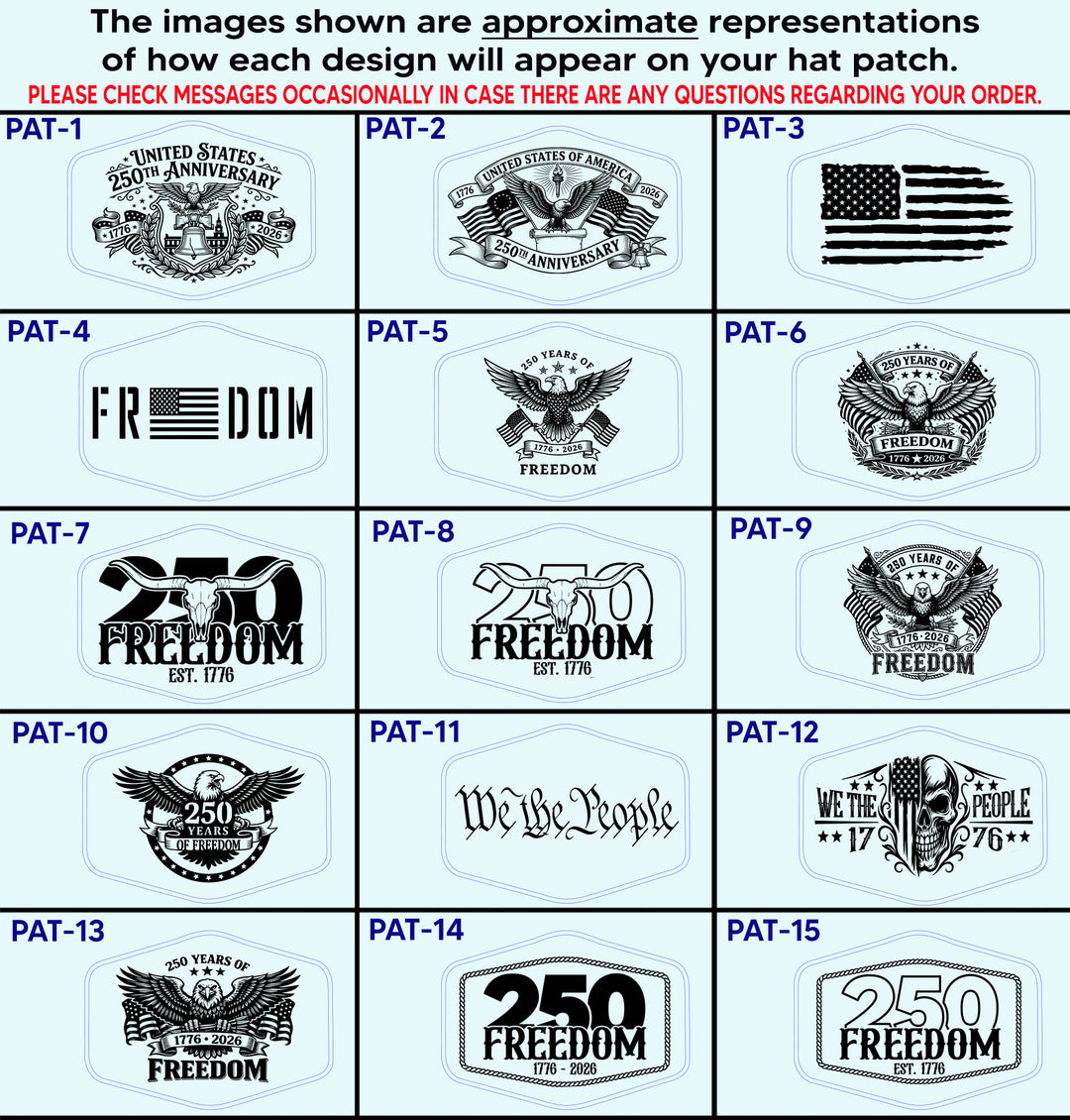 250th Anniversary of America Trucker Hats